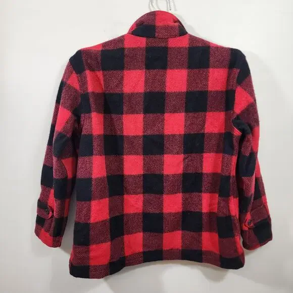 Vintage Roomy Richard union made 100% wool buffalo check jacket